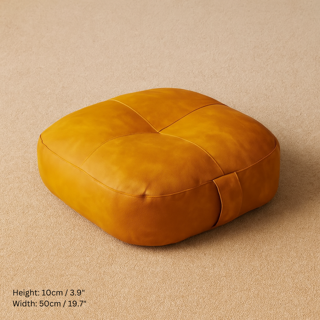 Japanese Style Faux-Leather Floor Cushion Covers
