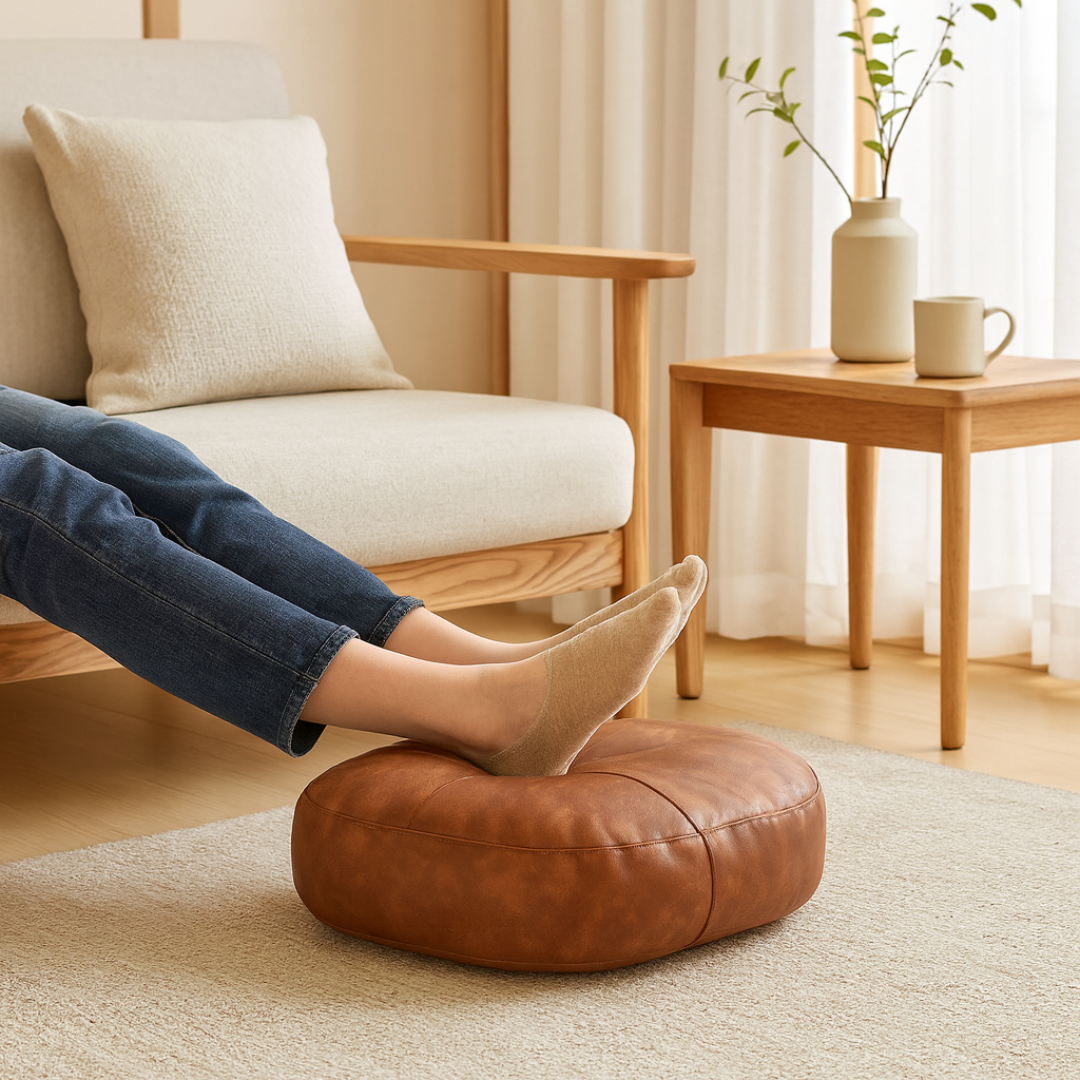 Japanese Style Faux-Leather Floor Cushion Covers