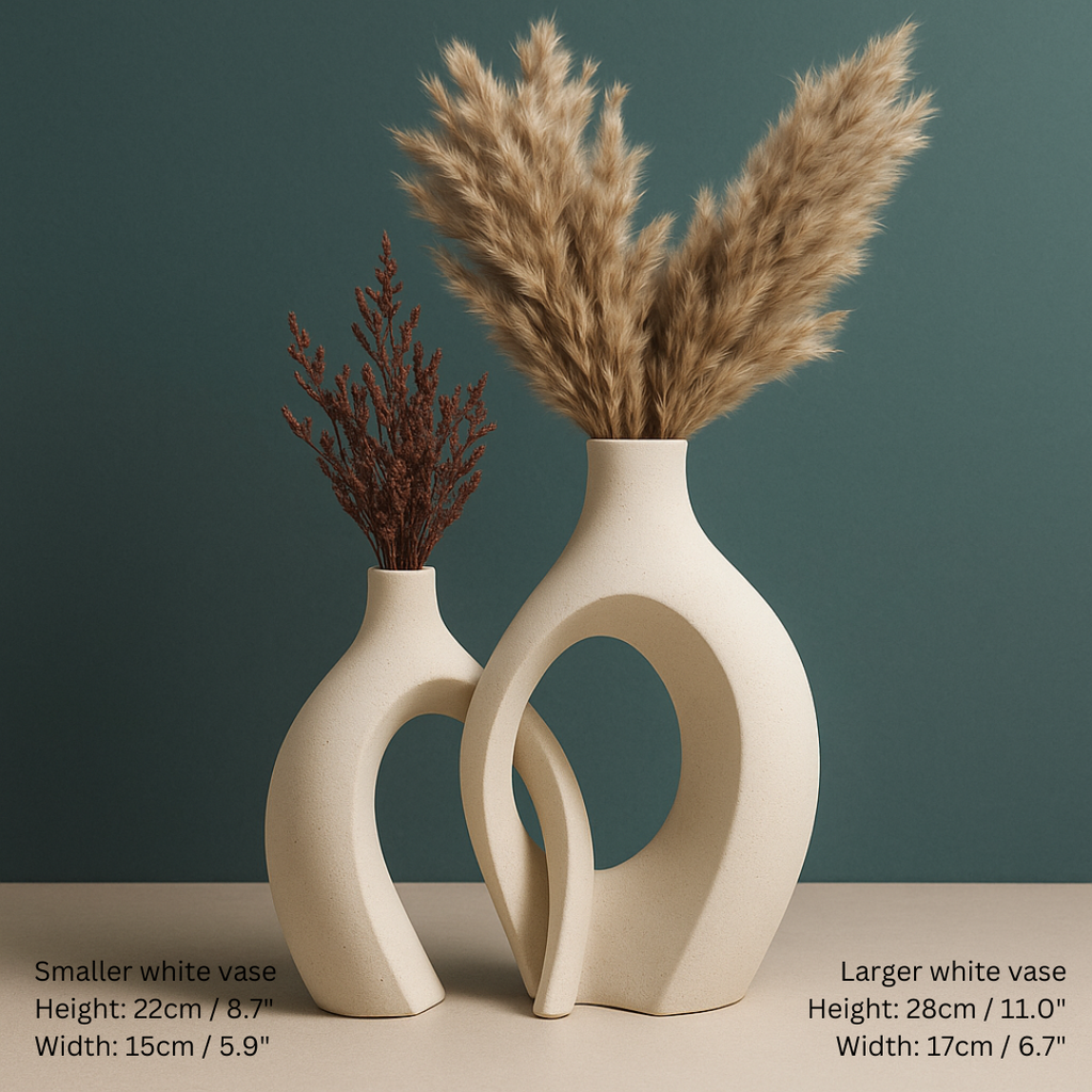 Sculpted Loop Ceramic Vase Sets