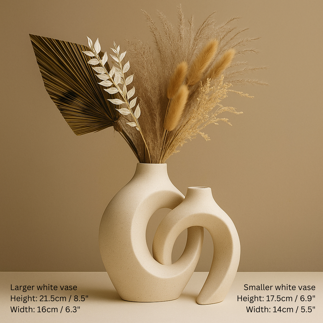 Sculpted Loop Ceramic Vase Sets