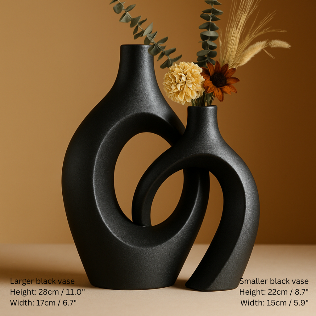 Sculpted Loop Ceramic Vase Sets