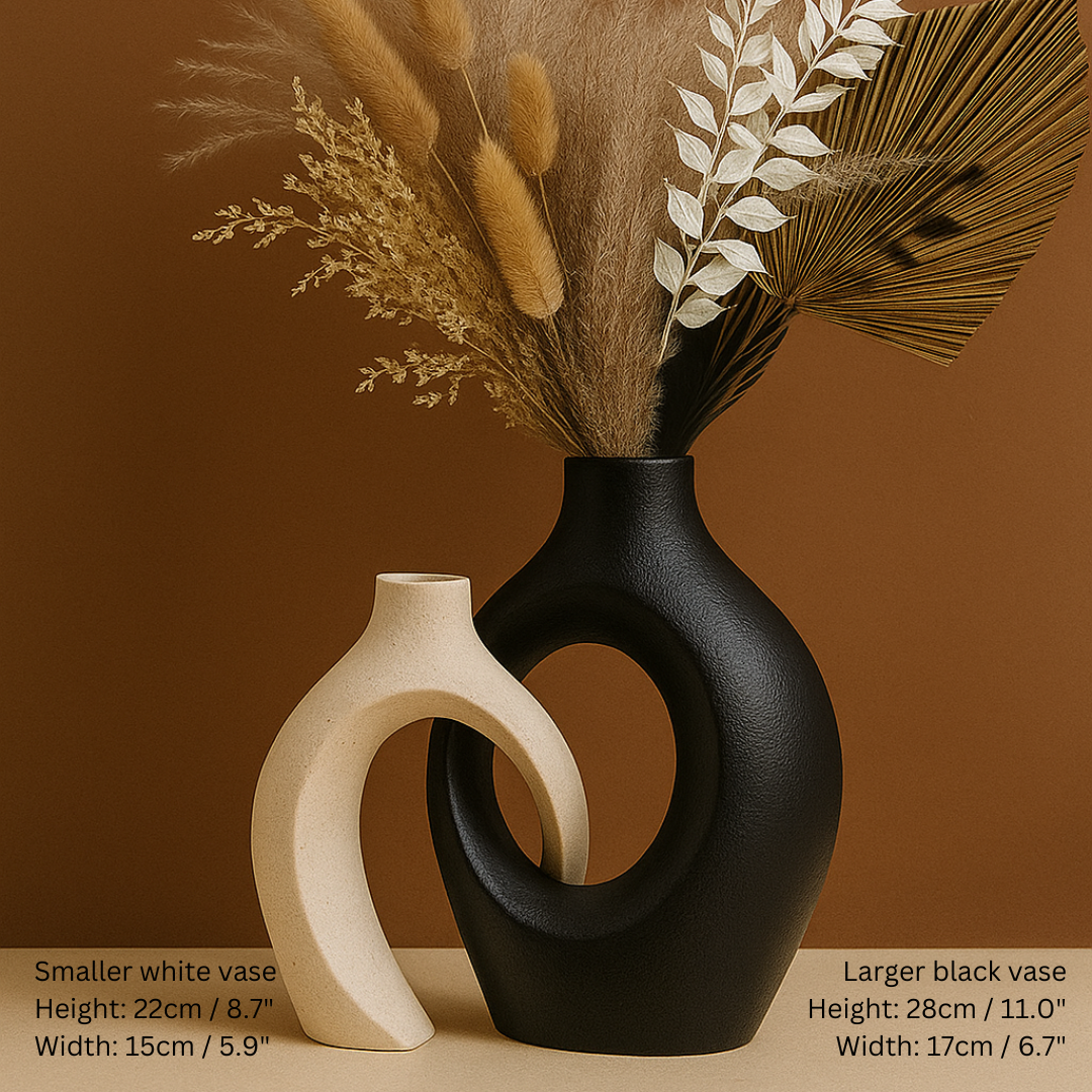 Sculpted Loop Ceramic Vase Sets