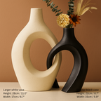 Sculpted Loop Ceramic Vase Sets