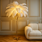Ostrich Feather Standing Floor Lamp