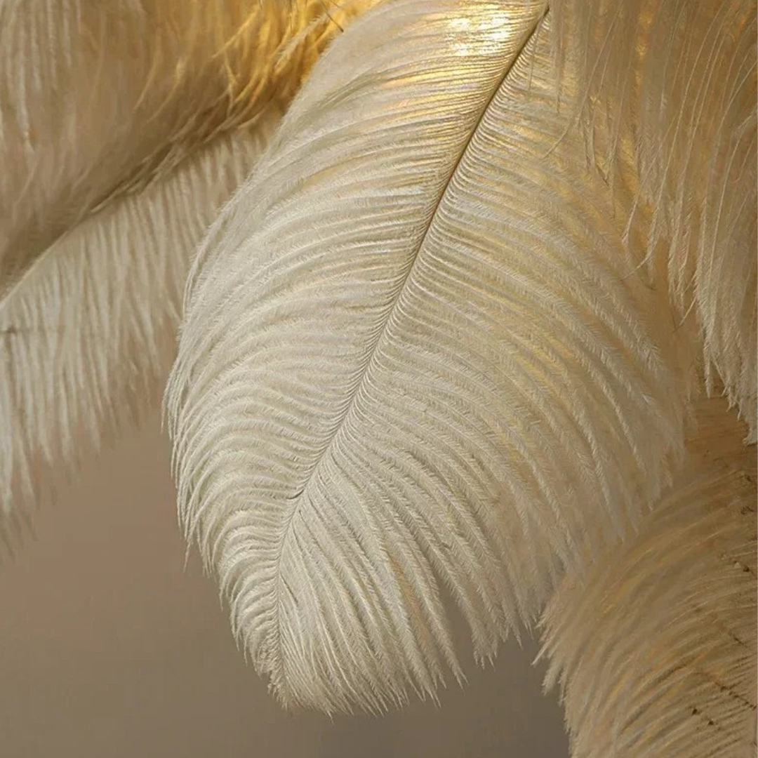 Ostrich Feather Standing Floor Lamp