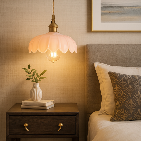 Art Deco Inspired Glass Petal Pendant Lights