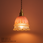 Art Deco Inspired Scalloped Glass Pendant Lights