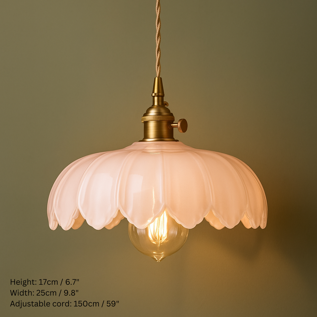 Art Deco Inspired Petal Glass Pendant Lights