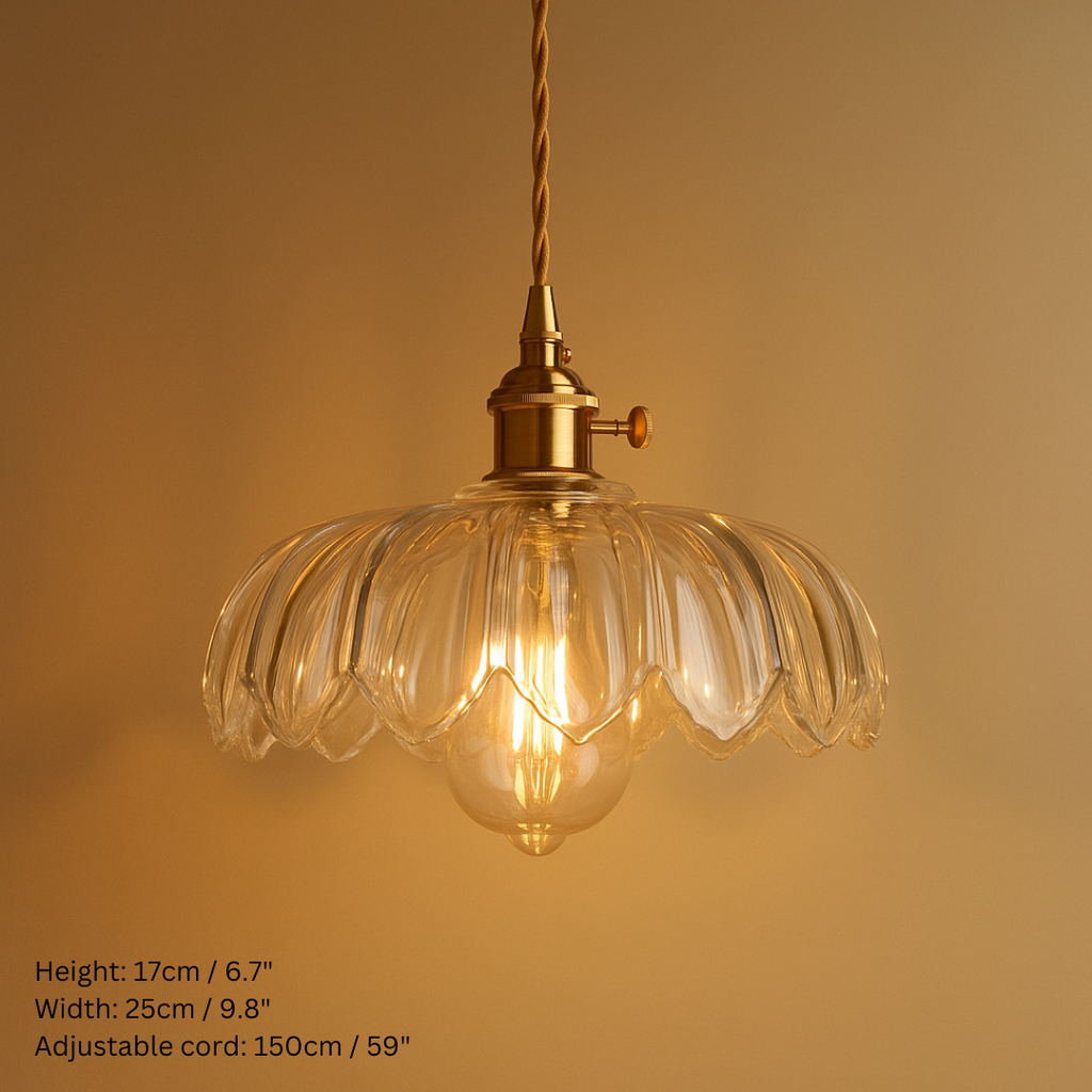 Art Deco Inspired Petal Glass Pendant Lights