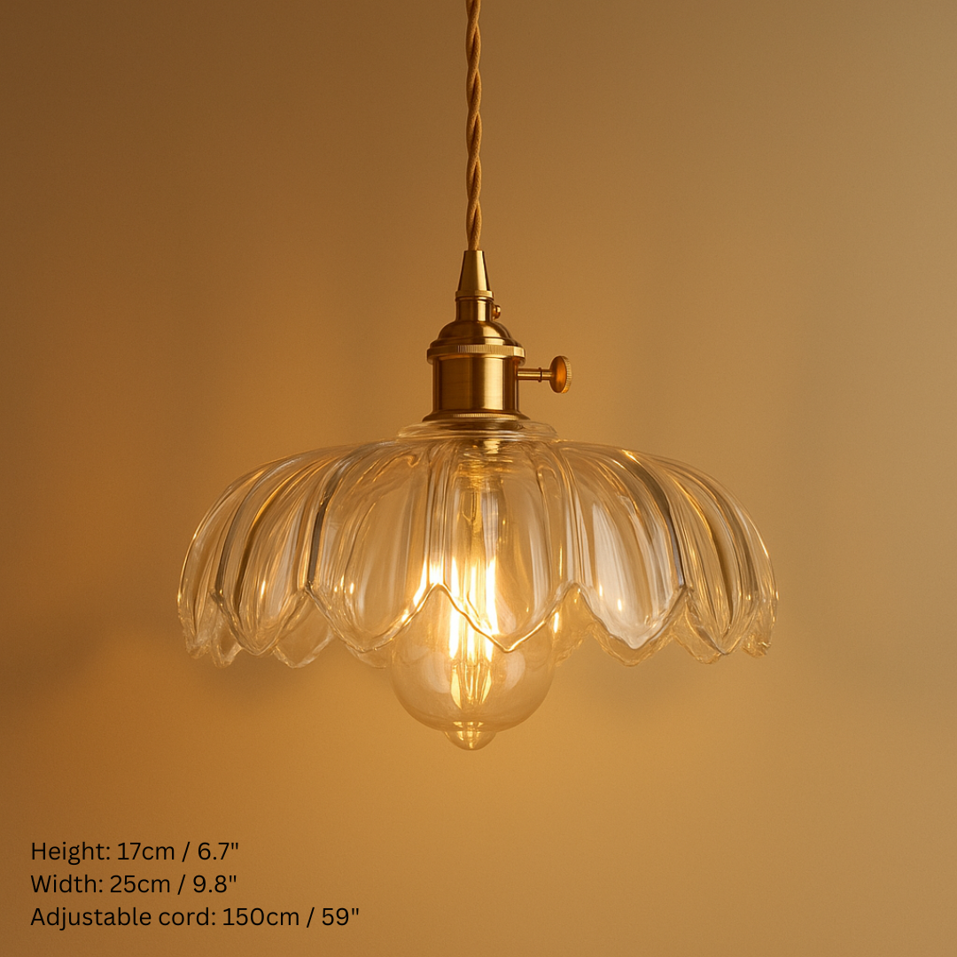 Art Deco Inspired Petal Glass Pendant Lights