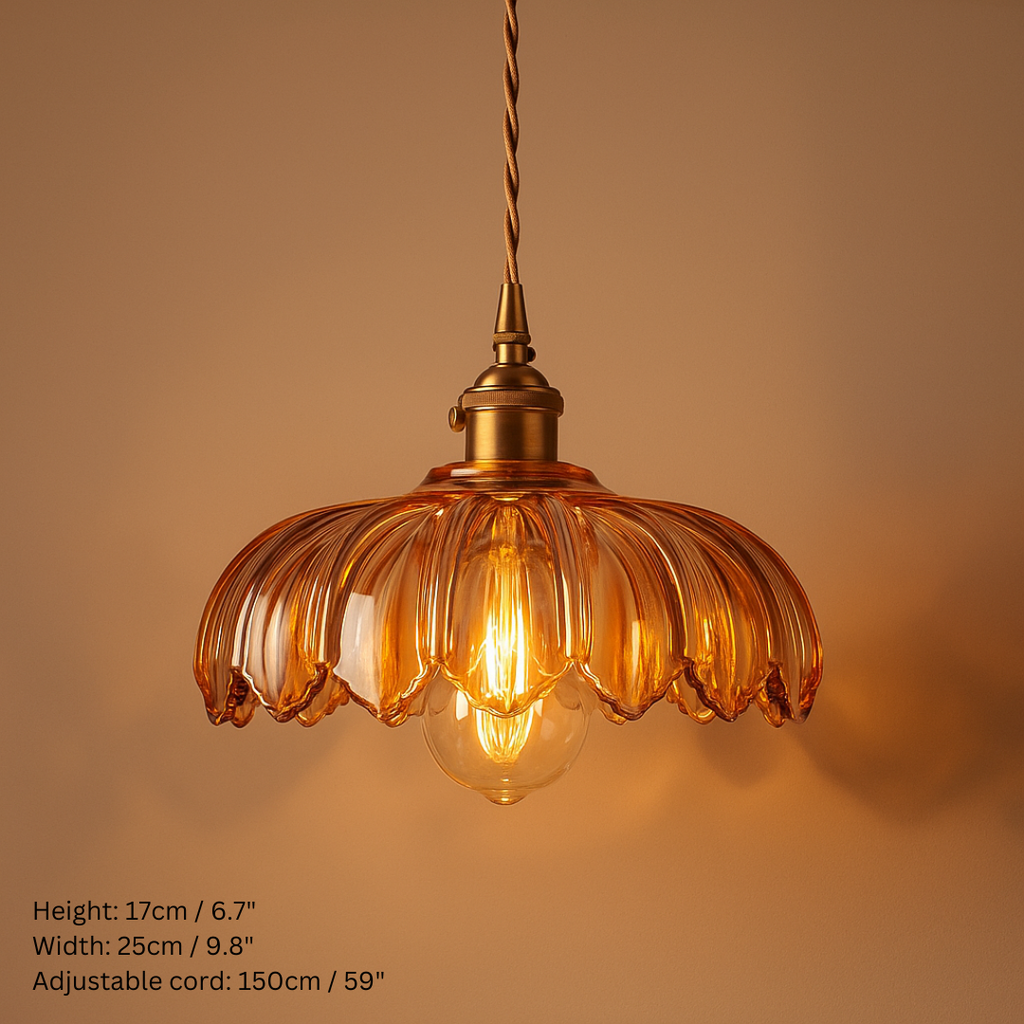 Art Deco Inspired Petal Glass Pendant Lights