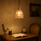 Art Deco Inspired Scalloped Glass Pendant Lights