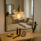 Vintage Inspired Rose Glass Pendant Light