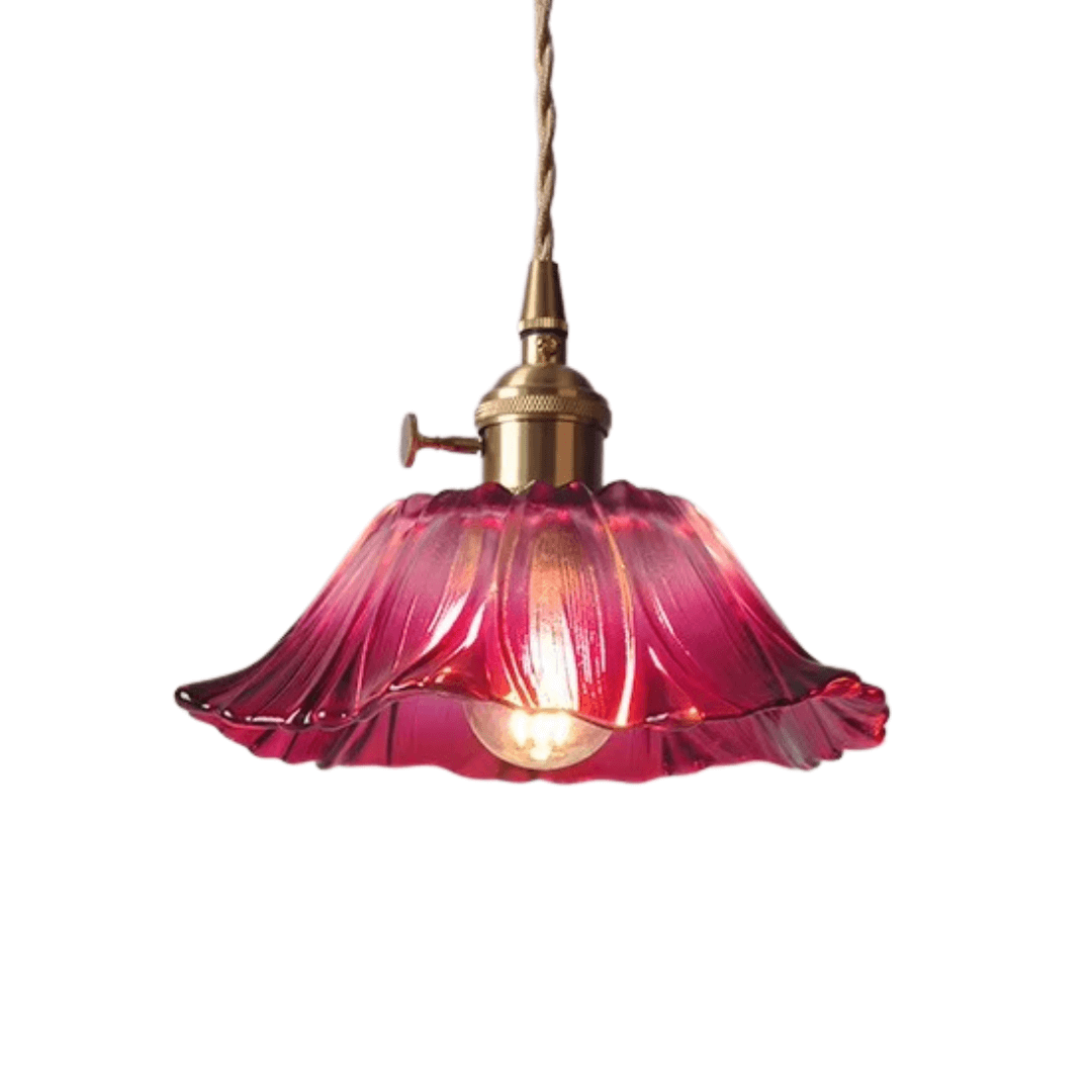 Small Flower Glass Pendant Light
