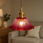Vintage Inspired Small Flower Glass Pendant Lights