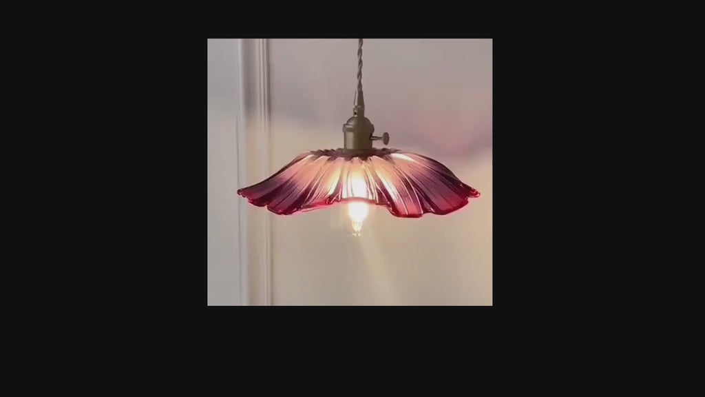 Small Flower Glass Pendant Light