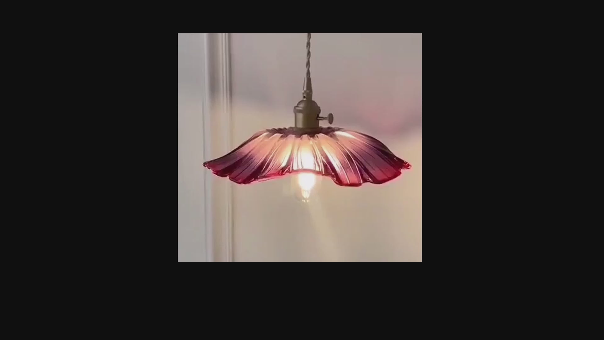 Small Flower Glass Pendant Light